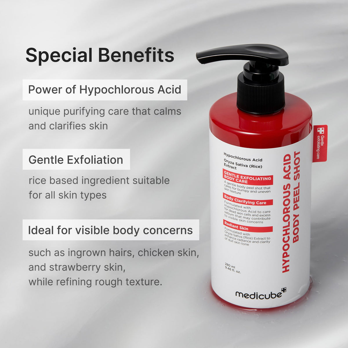 Medicube Hypochlorous Acid Rice Body Peel Shot 80 ml