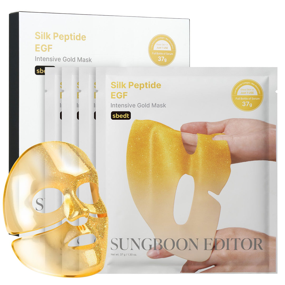 Sungboon Editor Silk Peptide EGF Intensive Gold Mask 4 ea - produit
